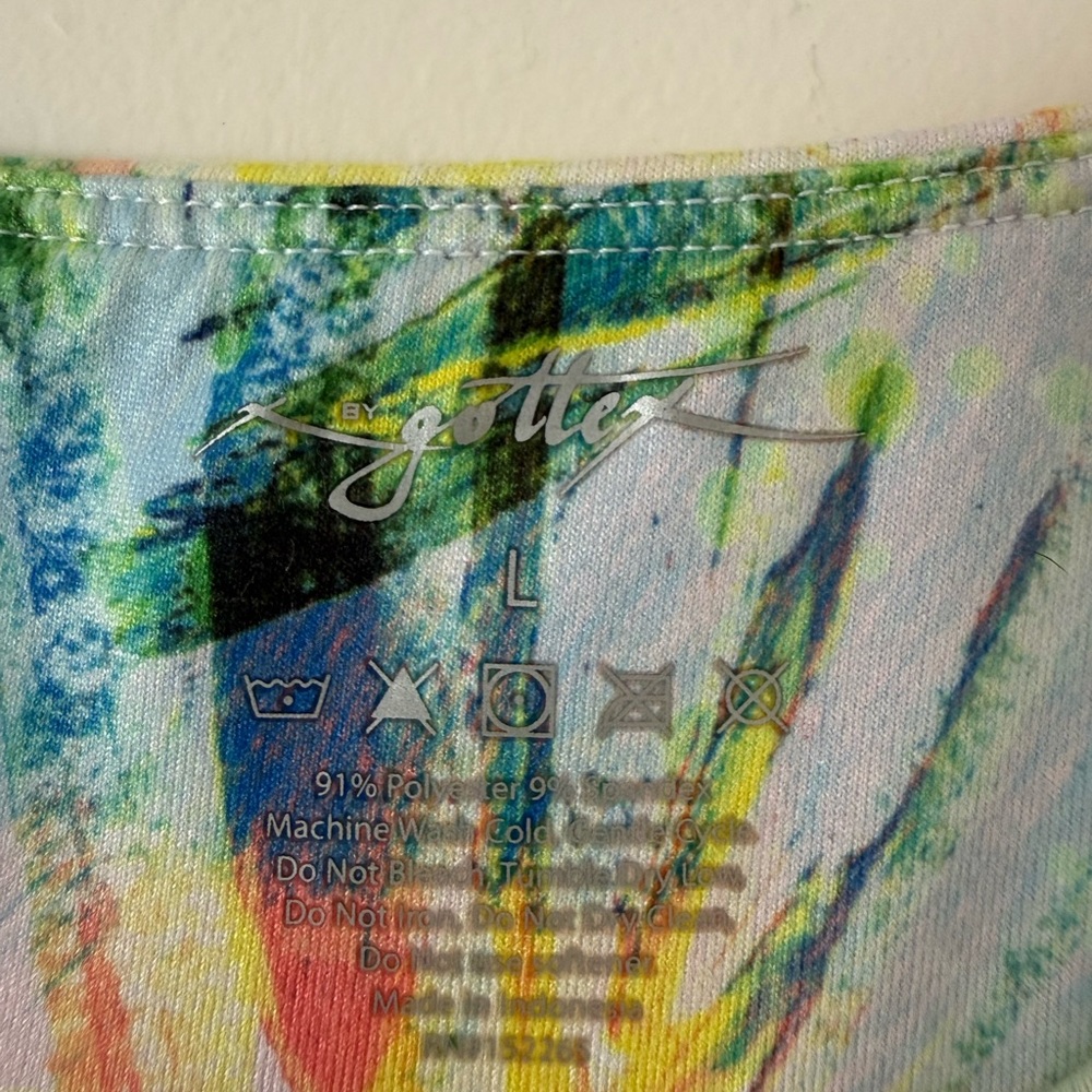 2 Piece Athletic Tennis Skort & Top Set Womens L/XL Rainbow Workout Wear EUC - Picture 8 of 14